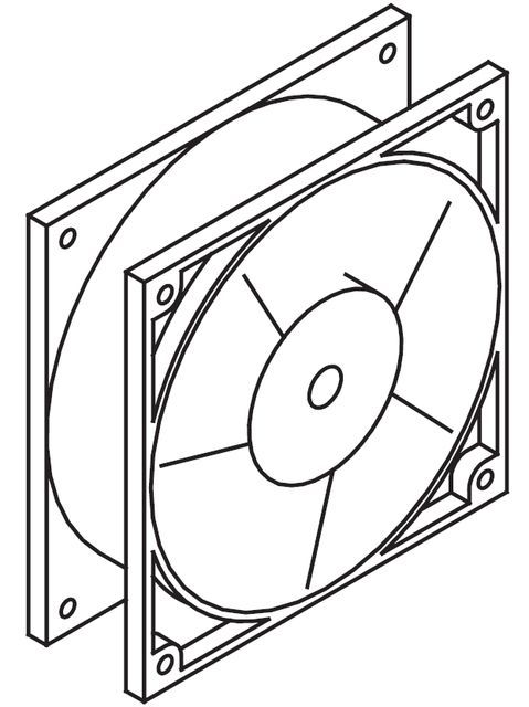 Ventilator incl. pipe mount for steam generator - Ventilator incl. pipe mount for steam generator