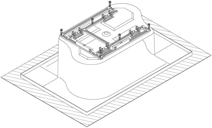 Base frame for bathtub Santee - Base frame for bathtub Santee