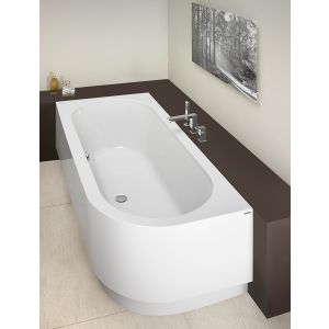 Image shows bathtub with integrated apron