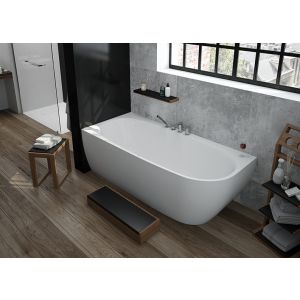 Bathtub iSensi corner monolith overflow filling 1600x750 left