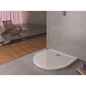 Shower tray Muna back-to-wall 1100x900 with anti-slip coating