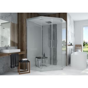 Steam cabin SensePerience 5-corner variant 1400, with anti-slip coating