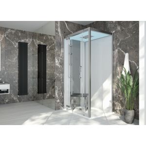 Steam cabin SensePerience 1400x900 left, without anti-slip couting