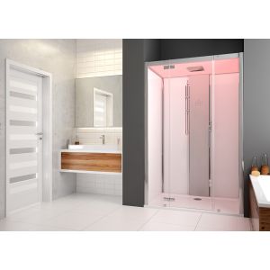 Steam cabin SensePerience 1400x1000 niche left, with anti-slip coating