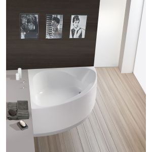 Bathtub Spectra corner 1400 with integrated apron