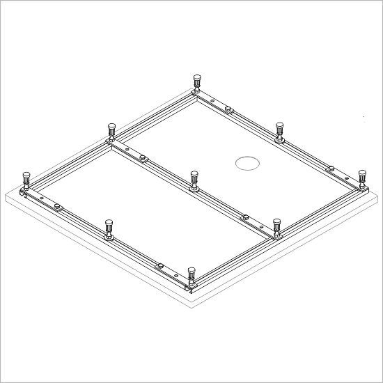 Base frame for mineral cast - shower tray  - Base frame for mineral cast - shower tray 1500x1500