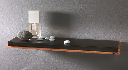 Shelf made of water-resistant doussie wood and PU pad - Shelf made of water-resistant doussie wood and PU pad