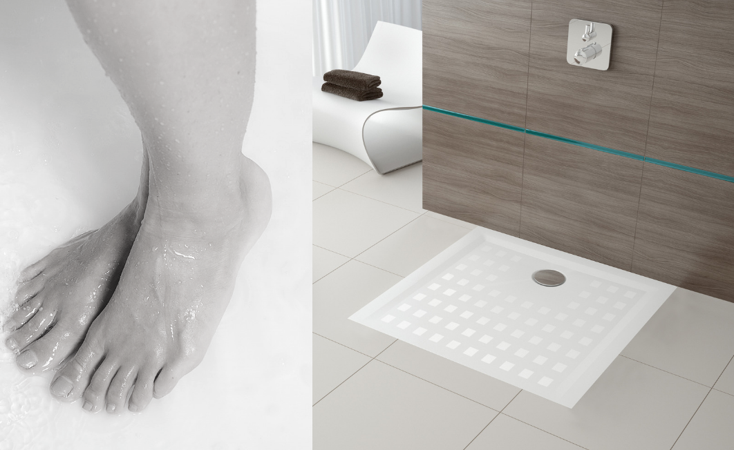 Safe and non-slip shower trays made of Solique by HOESCH Results of the TÜV certification