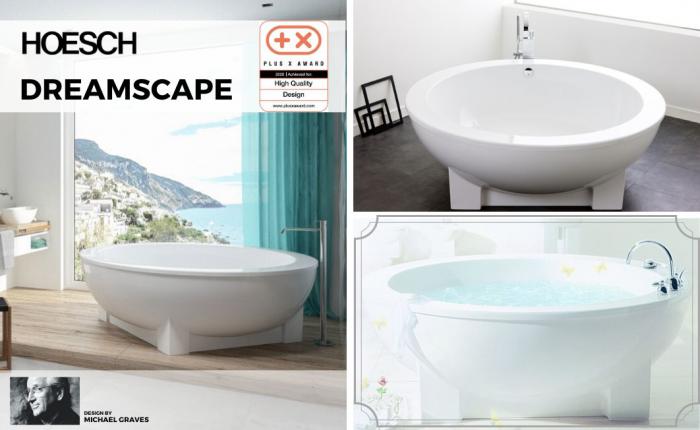 Convincing all round - the Dreamscape bathtub from HOESCH wins the Plus X Award 2020 for high quality and design.