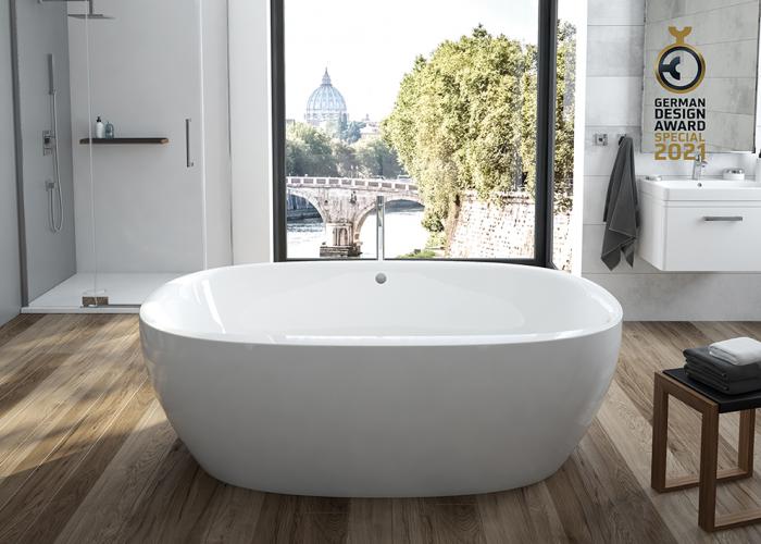 At HOESCH, excellent design has a tradition and a future - the iSensi bathtub receives the German Design Award 2021.