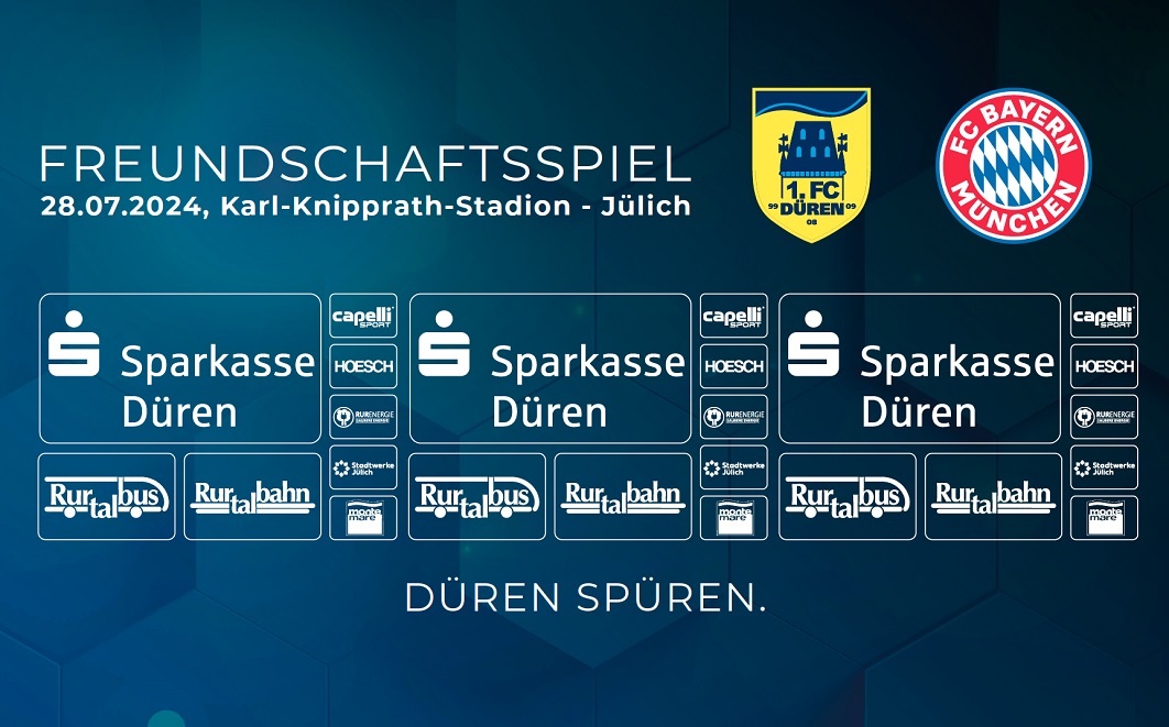 Fußball 1.FC Duren und FC Bayern Munchen